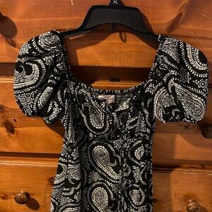 Paisley milkmaid dress